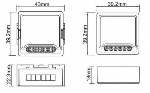 Moduł OXT mini przekaźnik 4 obwody ZigBee TUYA T264