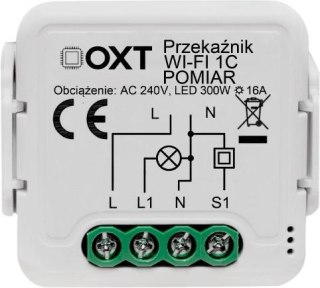 Moduł OXT przekaźnik 1 obwód pomiar 16A WIFI TUYA T220P