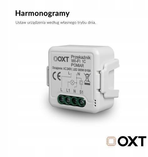 Moduł OXT przekaźnik 1 obwód pomiar 16A WIFI TUYA T220P
