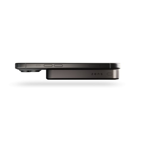 ZENS Slim Qi2 Aluminium Powerbank - magnetyczny powerbank 10000 mAh kompatybilny z MagSafe i Qi2 (black)