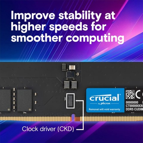 Crucial Pamięć DDR5 16GB/6400 CL52 CUDIMM
