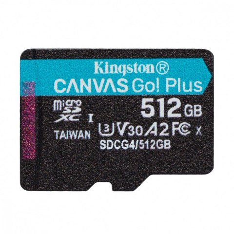 Kingston Karta pamięci microSD 512GB Canvas Go! Plus 200MB/s A2 U3 V30