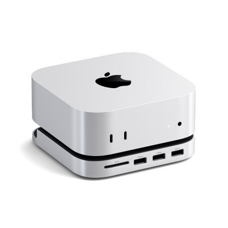 Satechi Mac Mini M4 Stand & Hub SSD - aluminiowa podstawka do Mac Mini z Hub USB-C (host USB-C 3.2 gen. 2, 2x USB-A 3.2 10Gpbs,U