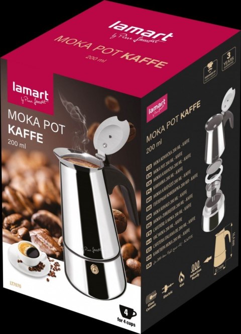 Lamart Kawiarka do włoskiego espresso LT7076 200ml, Moka Kaffe