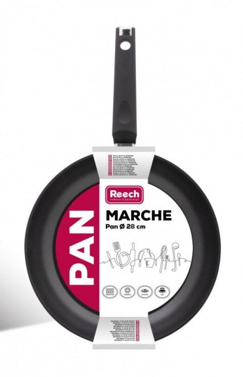 Lamart Patelnia aluminiowa z powłoką non-stick LP1003 MARCHE 28cm czarna