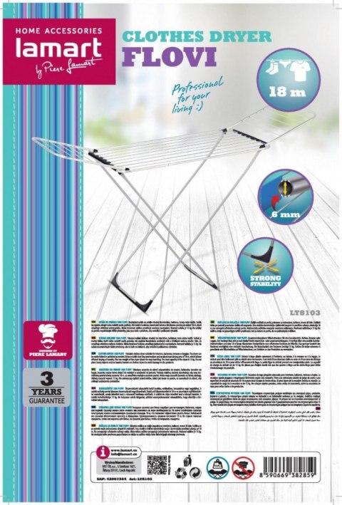 Lamart Suszarka uniwersalna FLOVI LT8103 powierzchnia 18 metrów