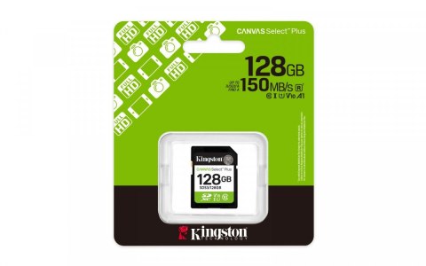 Kingston Karta pamięci SD 128GB Canvas Select Plus Gen3 150MB/s