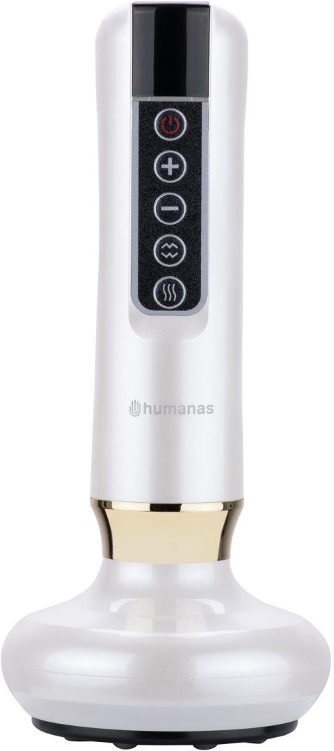 Masażer antycellulitowy z funkcją bańki chińskiej Humanas DermaSmooth - biały