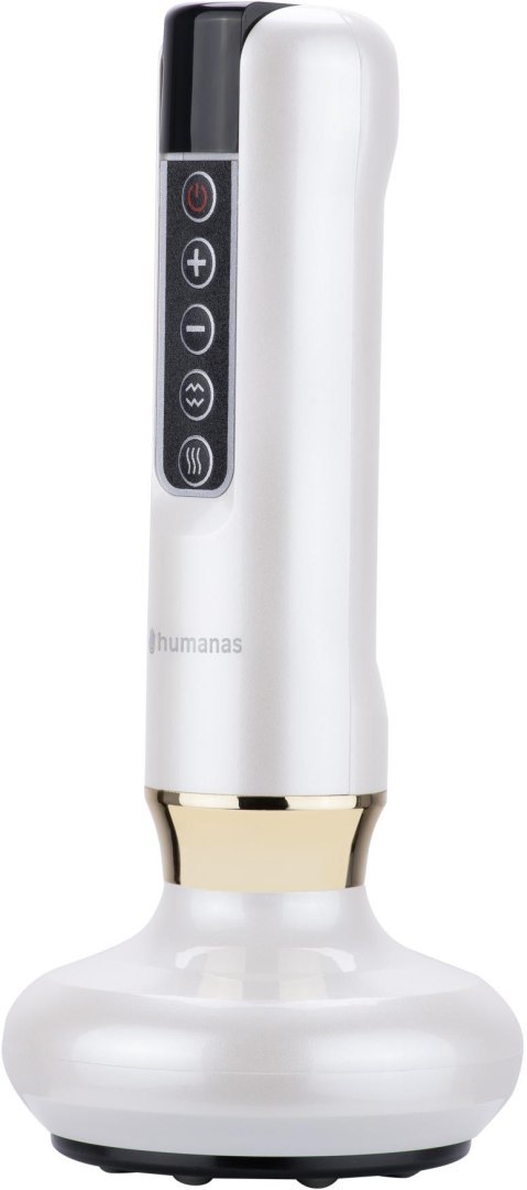 Masażer antycellulitowy z funkcją bańki chińskiej Humanas DermaSmooth - biały