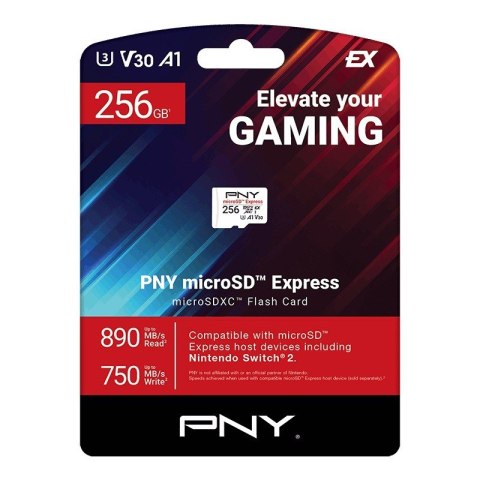 PNY Karta pamięci microSD Express 256GB P-SDU256P31880EXP-GE