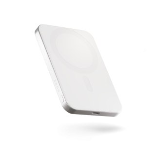 ZENS Slim Qi2 Aluminium Powerbank - magnetyczny powerbank 5000 mAh kompatybilny z MagSafe i Qi2 (white)