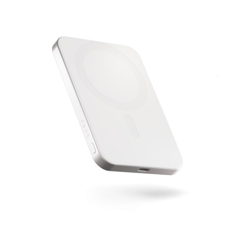 ZENS Slim Qi2 Aluminium Powerbank - magnetyczny powerbank 5000 mAh kompatybilny z MagSafe i Qi2 (white)