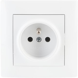 Gniazdo pojedyncze z uziemieniem VCX WESA LC 13 Biały