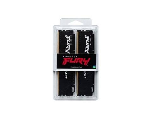 Kingston Pamięć DDR5 Fury Beast 128GB(2*64GB)/5600 CL40 czarna
