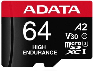 Adata Karta microSD High Endurance 64GB UHS1 U3 V30 A2 100/80MB/s + Adapter