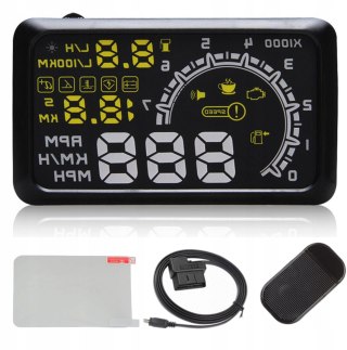 Wyświetlacz LED HUD W02 5.5" OBD2 wersja PRO