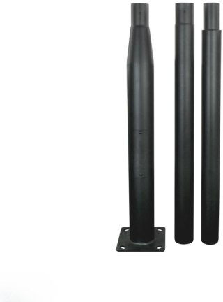 Słup oświetleniowy BEMKO składany 3 m 160×160 mm fi 60 mm czarny