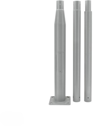 Słup oświetleniowy BEMKO składany 3 m 160×160 mm fi 60 mm szary