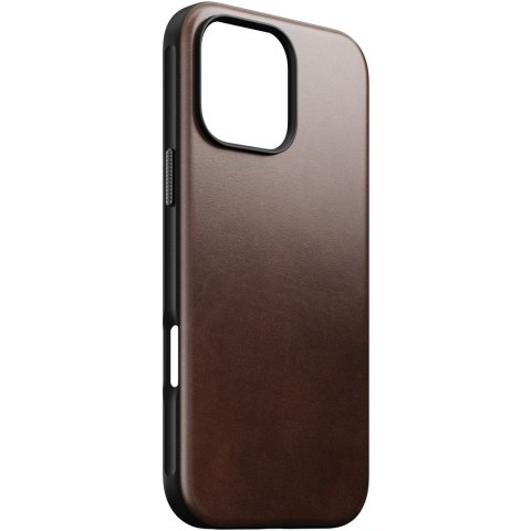 NOMAD Modern Leather Case - skórzane etui ochronne do iPhone 16 Pro Max, skóra Horween (rustic brown) [go]