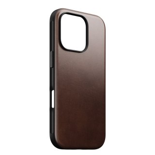 NOMAD Modern Leather Case - skórzane etui ochronne do iPhone 16 Pro, skóra Horween (rustic brown) [eol]