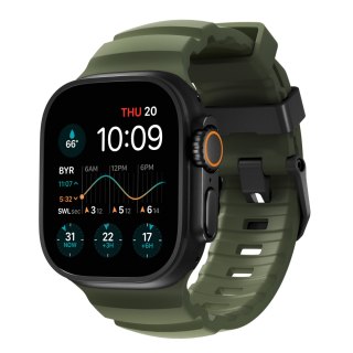 NOMAD Rocky Point Band - pasek do Apple Watch 46mm/49mm z FKM oraz tytanu (forest, black hardware)
