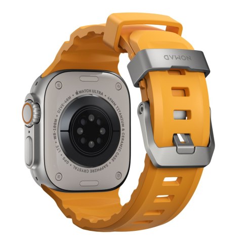 NOMAD Rocky Point Band - pasek do Apple Watch 46mm/49mm z FKM oraz tytanu (sol, natural hardware)