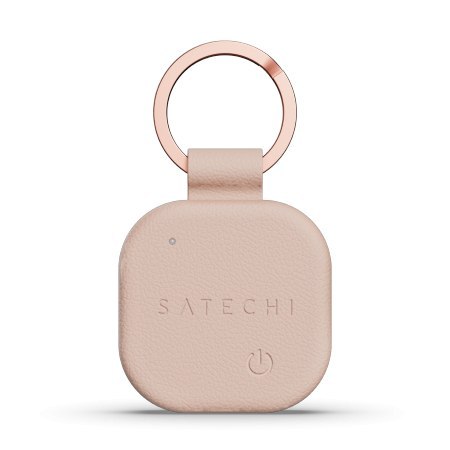 Satechi FindAll Keychain - brelok ze skóry wegańskiej z lokalizatorem kompatybilny z Apple Find My (desert rose)