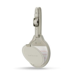 Satechi FindAll Luggage Tag - zawieszka do bagażu ze skóry wegańskiej z lokalizatorem kompatybilna z Apple Find My (sand)