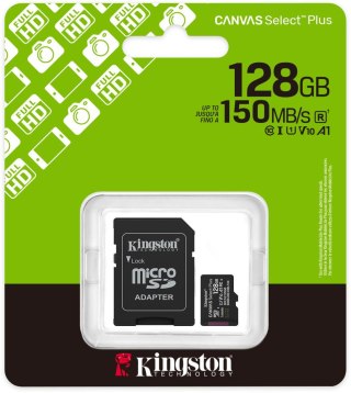 Karta pamięci microSD 128GB Kingston Canvas Select Plus microSDXC C10 UHS-1 128GB