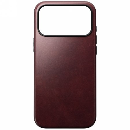 NOMAD Modern Leather Case - skórzane etui do iPhone 17 Pro Max kompatybilne z MagSafe, skóra Horween (burgundy) [go]