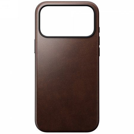 NOMAD Modern Leather Case - skórzane etui do iPhone 17 Pro Max kompatybilne z MagSafe, skóra Horween (rustic brown) [go]