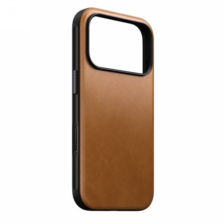 NOMAD Modern Leather Case - skórzane etui do iPhone 17 Pro kompatybilne z MagSafe (english tan-c) [go]