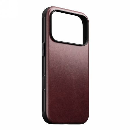 NOMAD Modern Leather Case - skórzane etui do iPhone 17 Pro kompatybilne z MagSafe, skóra Horween (burgundy) [go]