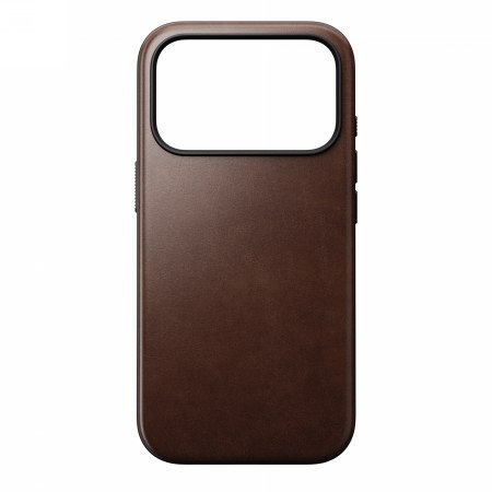 NOMAD Modern Leather Case - skórzane etui do iPhone 17 Pro kompatybilne z MagSafe, skóra Horween (rustic brown)