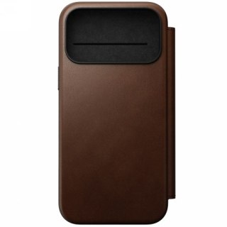 NOMAD Modern Leather Folio - skórzane etui do iPhone 17 Pro Max kompatybilne z MagSafe (brown)