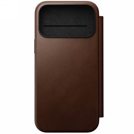 NOMAD Modern Leather Folio - skórzane etui do iPhone 17 Pro Max kompatybilne z MagSafe (brown) [go]