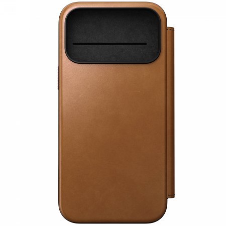 NOMAD Modern Leather Folio - skórzane etui do iPhone 17 Pro Max kompatybilne z MagSafe (english tan-c) [go]