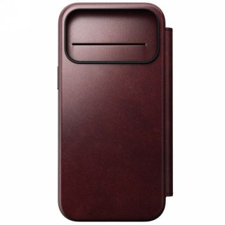 NOMAD Modern Leather Folio - skórzane etui do iPhone 17 Pro Max kompatybilne z MagSafe, skóra Horween (burgundy) [go]