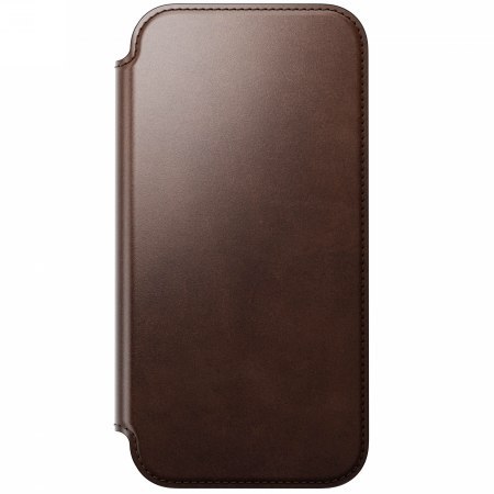 NOMAD Modern Leather Folio - skórzane etui do iPhone 18 Pro Max / 17 Pro Max kompatybilne z MagSafe, skóra Horween (rustic brown