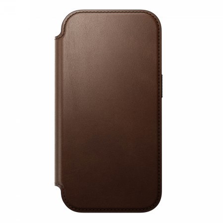NOMAD Modern Leather Folio - skórzane etui do iPhone 17 Pro kompatybilne z MagSafe (brown) [go]