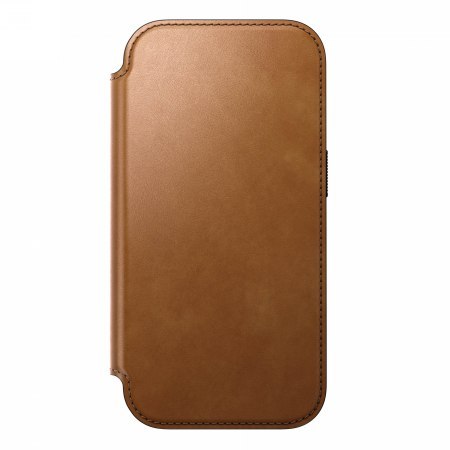 NOMAD Modern Leather Folio - skórzane etui do iPhone 17 Pro kompatybilne z MagSafe (english tan-c) [go]