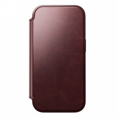 NOMAD Modern Leather Folio - skórzane etui do iPhone 17 Pro kompatybilne z MagSafe, skóra Horween (burgundy) [go]