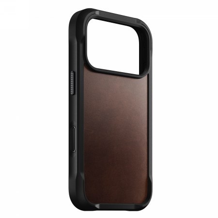 NOMAD Rugged Leather Case - skórzane etui do iPhone 17 Pro kompatybilne z MagSafe, skóra Horween (rustic brown) [go]