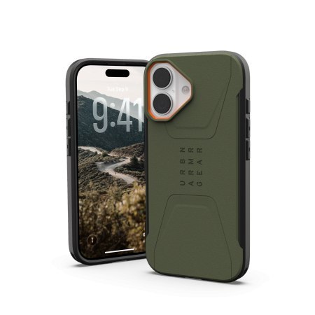 UAG Civilian MagSafe - etui do iPhone 17 kompatybilne z MagSafe (olive/orange) [mto]