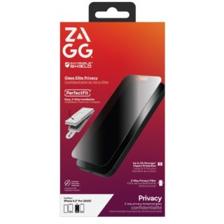 ZAGG Invisibleshield Glass Elite Privacy - prywatyzujące szkło ochronne do iPhone 17 Pro