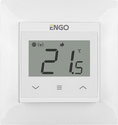 ENGO Controls E55-W - Internetowy, podtynkowy regulator temperatury do ramki 55x55, Wi-F