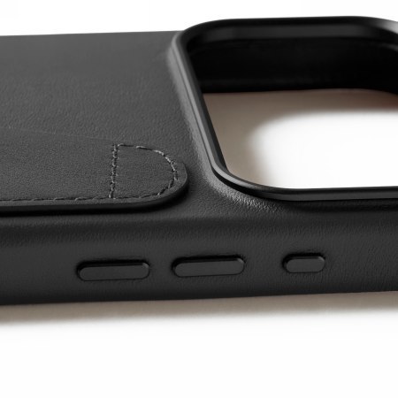 Mujjo Wallet Leather Case - etui skórzane do iPhone 17 Pro Max kompatybilne z MagSafe (black)