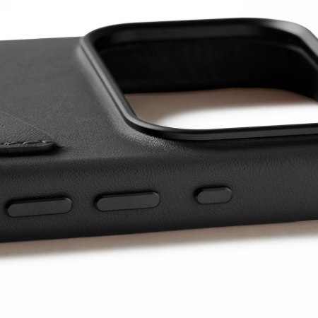 Mujjo Wallet Leather Case - etui skórzane do iPhone 17 Pro kompatybilne z MagSafe (black)