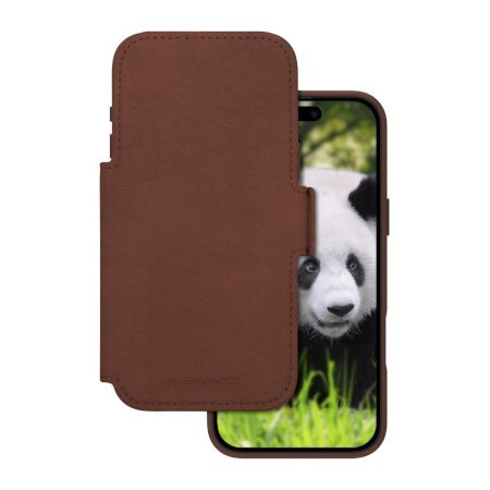 Dbramante 1928 Lynge MS - skórzane etui do iPhone 17 Pro Max kompatybilne z MagSafe (dark tan)