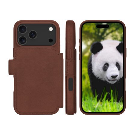 Dbramante 1928 Lynge MS - skórzane etui do iPhone 17 Pro Max kompatybilne z MagSafe (dark tan)